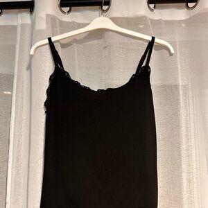 Black Lace Trim Cami Top
